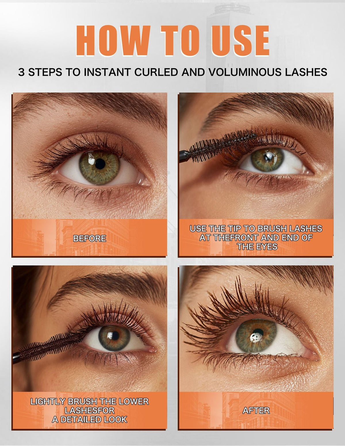 📢📢 50% OFF👁️Waterproof, sweat-resistant, volumizing, multi-shade dual-ended mascara base