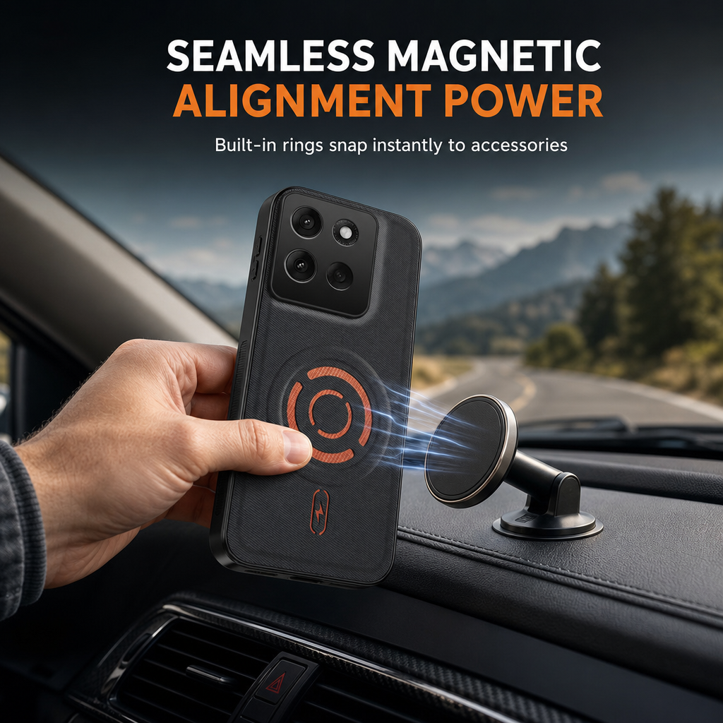 📢📢 50% OFF🧲 Magnetic Woven Phone Case – Textured Grip & Shock-Absorbing Protection for Everyday Use