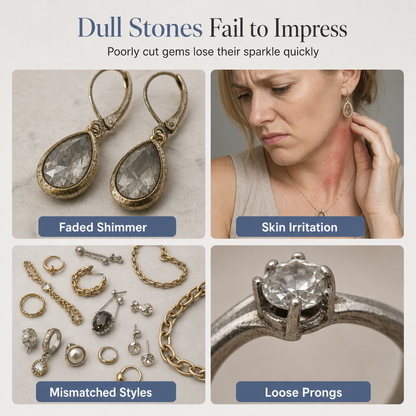 💎 Teardrop Crystal Jewelry Set – Radiant, Skin-Safe & Effortless ✨