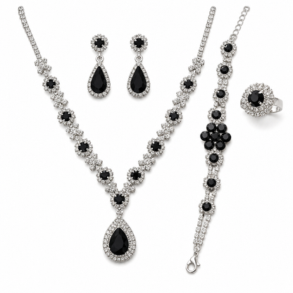 💎 Teardrop Crystal Jewelry Set – Radiant, Skin-Safe & Effortless ✨