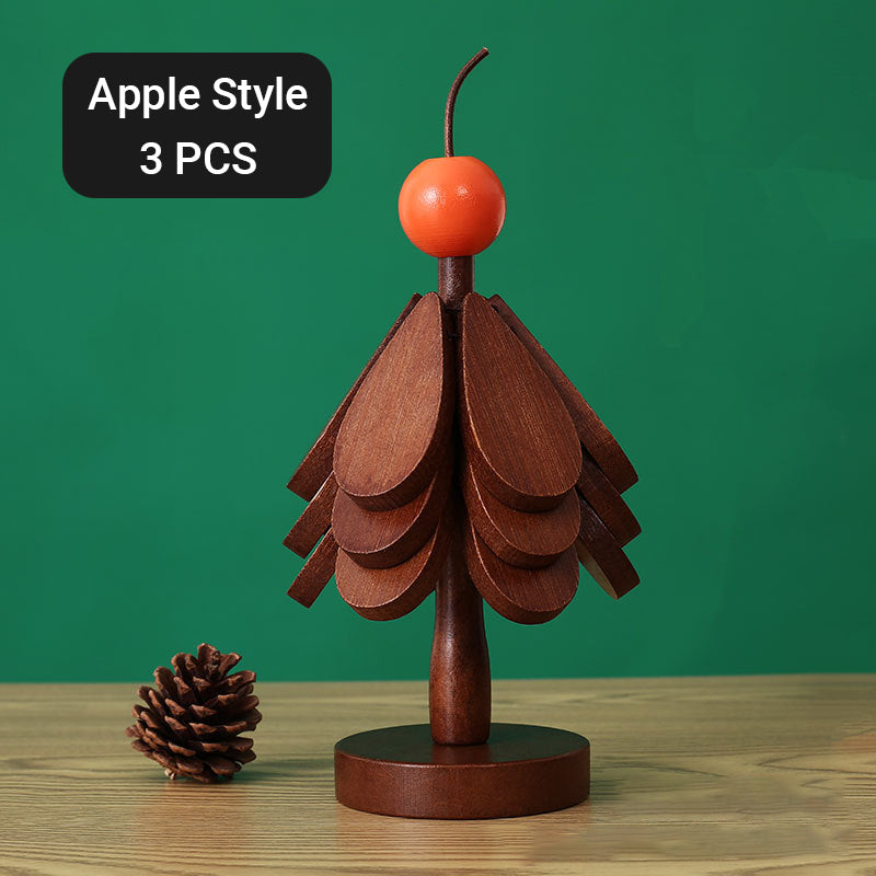 📢📢 50% OFF☕Foldable Wooden Tree-Shaped Trivet Set – Heat-Resistant Pot Holders & Coasters for Table Protection