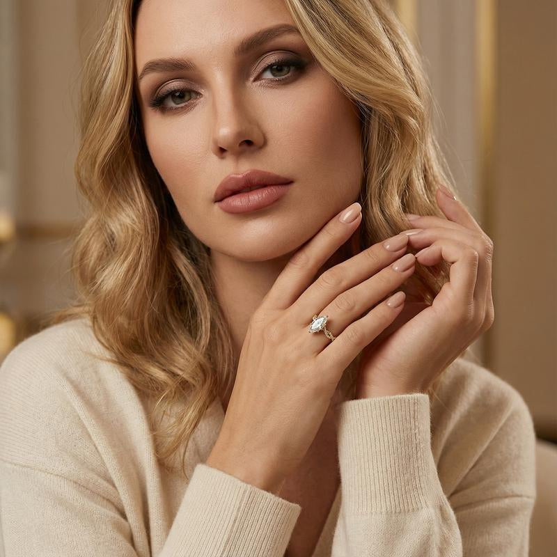 📢📢50% OFF !! ⏰Elegant Sparkling Cubic Zirconia Ring