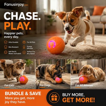 🐱🐶Let the little pets no longer feel lonely-Auto Bouncing Smart Pet Ball